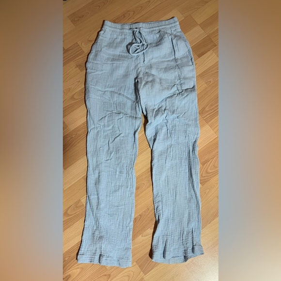 Baby Blue Linen Pants - Picture 2 of 2